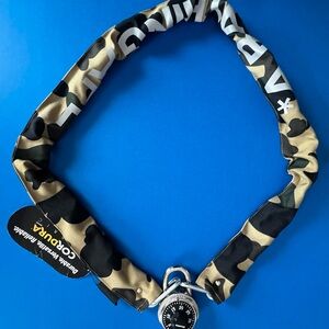 A BATHING APE BAPE YELLOW 1ST CAMO CORDURA CHAIN LOCK
